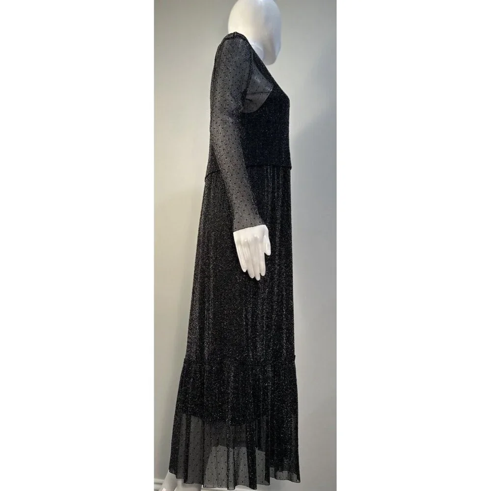 Soaked in luxury Sz.M Metallic Silver Black NWT Suitable For All Holiday Events - Picture 10 of 16
